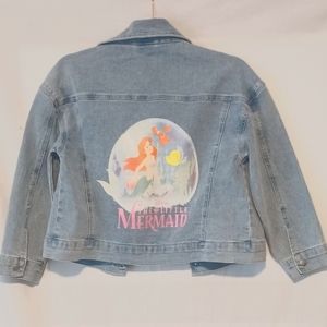 Disney Little Mermaid Denim Jacket  size Med
